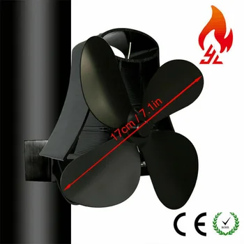 

Fireplace Stove Fan Heat Distribution Powered Wall Mounted Magnetic Flue Pipe