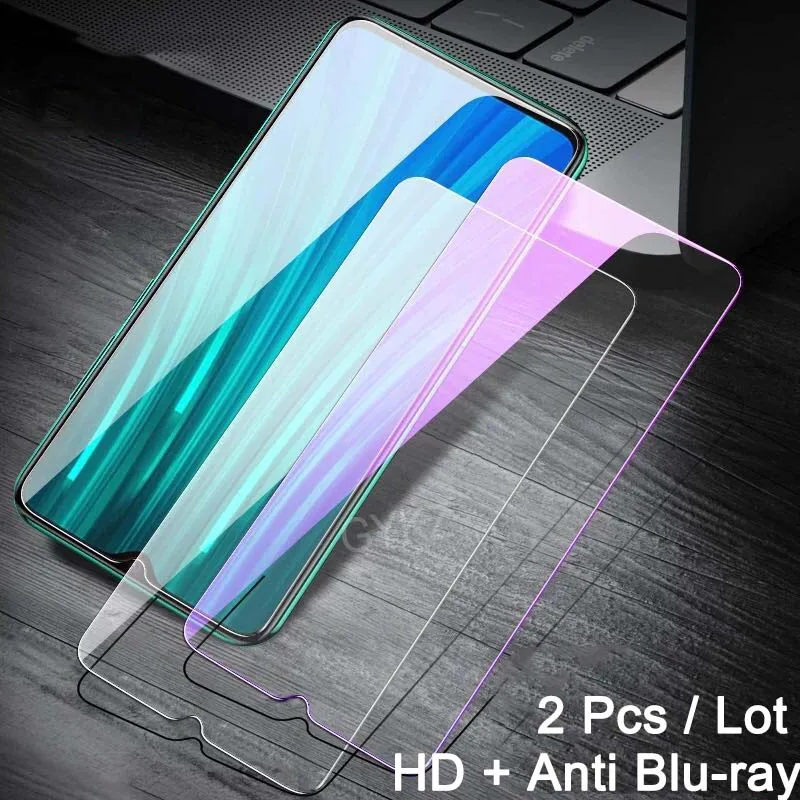 2Pcs Full Screen Tempered Glass For Xiaomi Redmi Note 8 PRO 8 8A Screen Protector Explosion-proof glass For Redmi 8A Note 8 Pro - Цвет: HD and Anti Blu 2Pcs