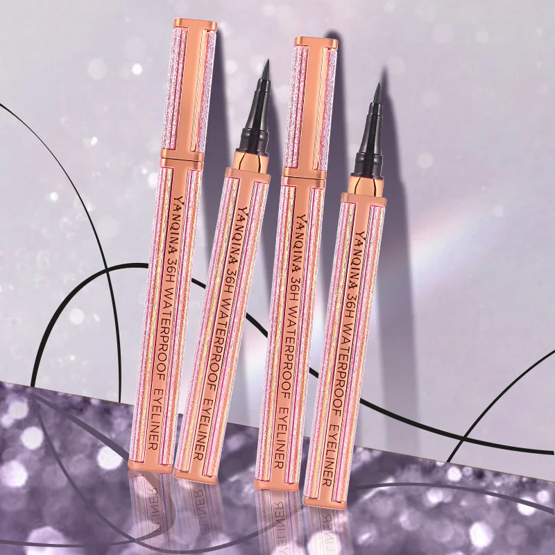 

Yanqina Star Eyeliner Pen Quick-Dry Waterproof And Sweatproof Long-lasting Not Smudge Eyeliner Liquid Black And White with Patte