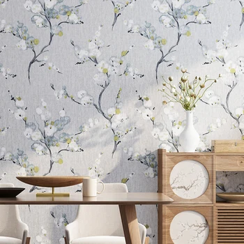 

chinese style home wall paper garden flowerGood quality nordic style wallpaper warm living room bedroom home tv background wall