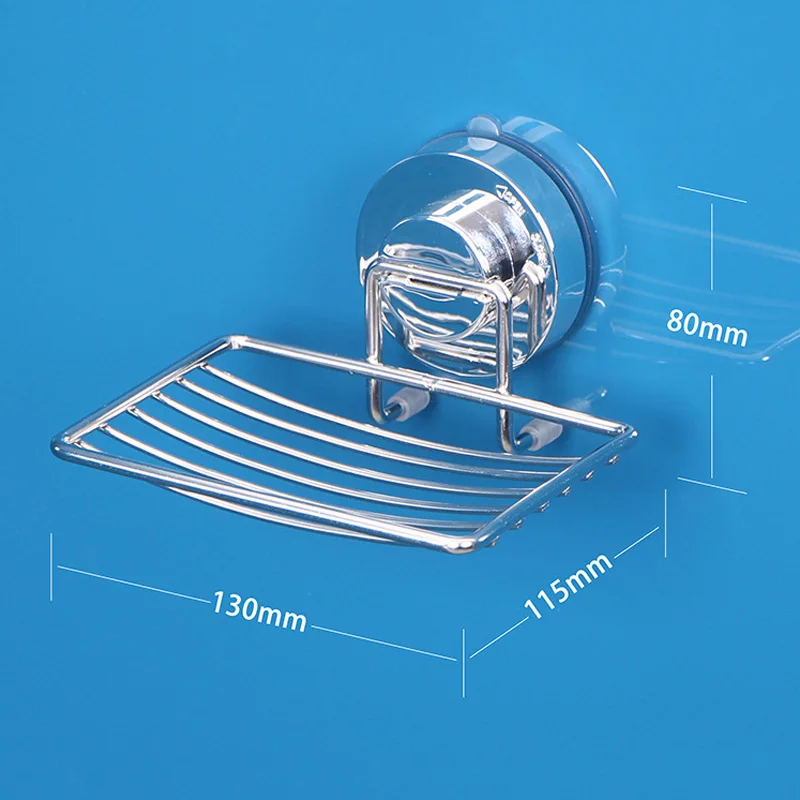 

Stainless Steel Wall-mount Strong Vacuum Suction Cup Soap Dish Holder Rack SEP99