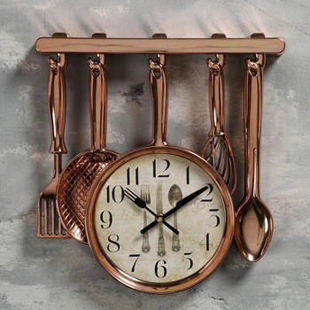 

Wall clock, series: Kitchen, "Cutlery", bronze, 30 × 33 cm 3620919