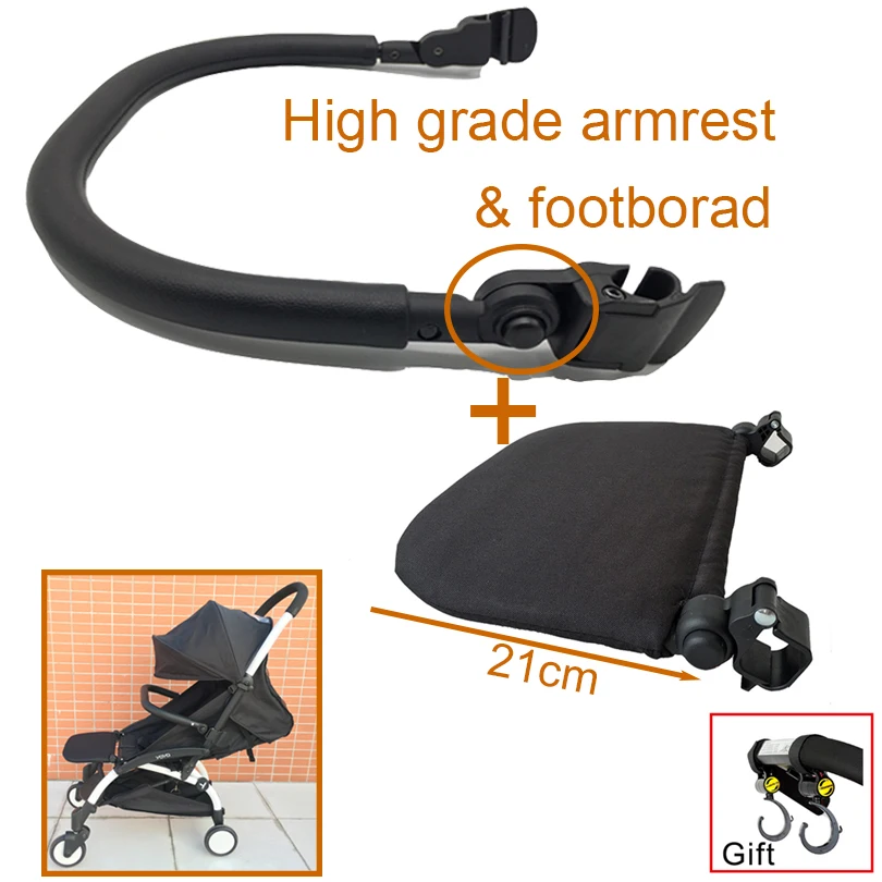 Yoyo baby stroller accessories seat extend foot board and armrest and hook for Babyzeb Yoyo Yoya Babytime Babysing Vovo