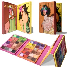 78 Colors Bright Glitter Eyeshadow Palette Natural High Pigmented Cartoon Makeup Colorful Vibrant Make Up Pallets Kit