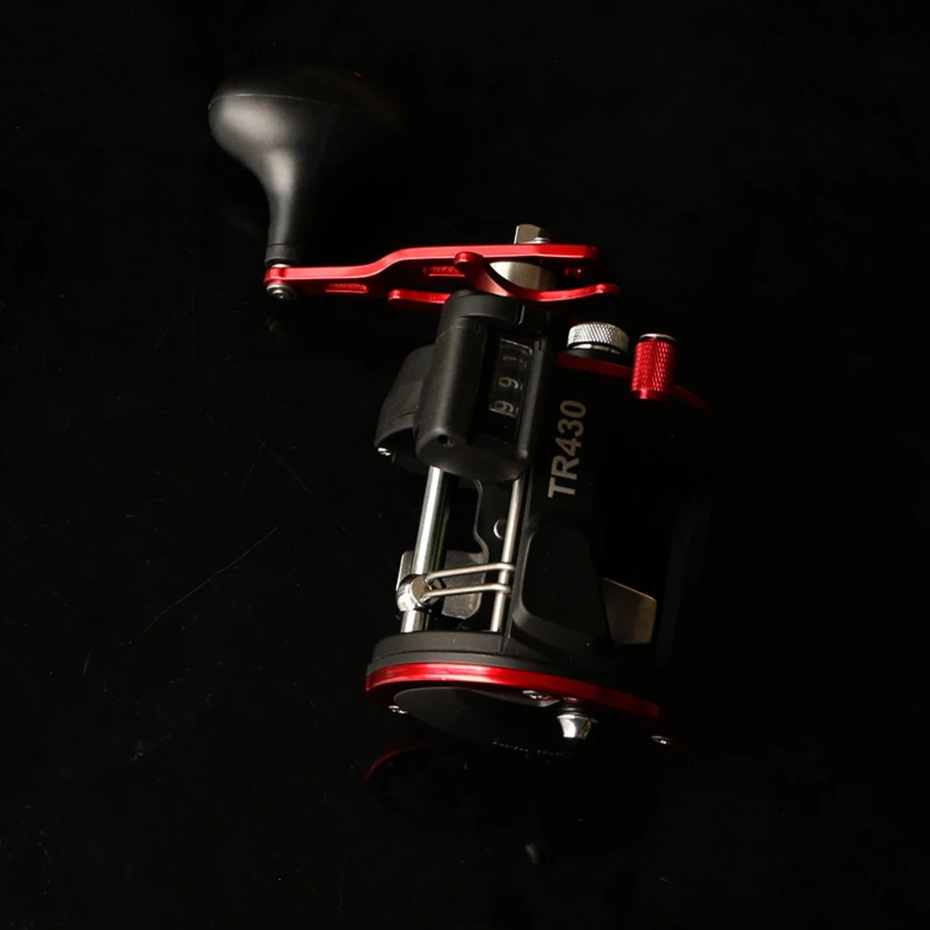 Stainless Steel Trolling Fishing Reel Counter Saltwater Sea Boat Fishing Conventional Drum Reel 12KG for Deep Sea Fishing 