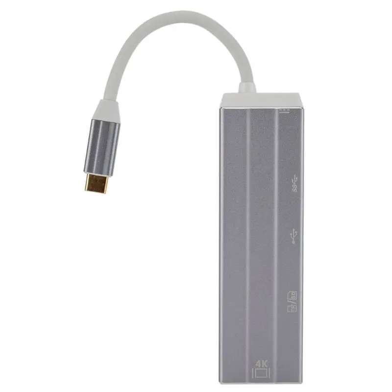 6 в 1 USB-C концентратор 4 к HD видео аудио кабель адаптер Тип C к HDMI usb 3,0/usb 2,0 с SD/TF кард-ридер Тип C usb-хаб