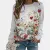 40# Модные женские футболки Harajuku Oversize Leisure Butterfly Print С длинным Рукавом и круглым вырезом Повседневные свободные топы Женские Футболки