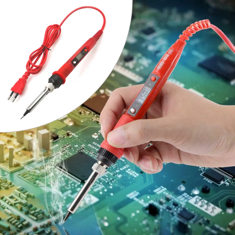 Electric Soldering Iron Welding Pen 80W Digital Temperature Adjustable ABS alloy Material Weld Tin Welding Pen EU/US Plug