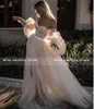 Sweetheart-vestidos de novia Bohemia con manga de burbuja, apliques de Color marfil, plisado, tul, línea A, 2022 ► Foto 3/6