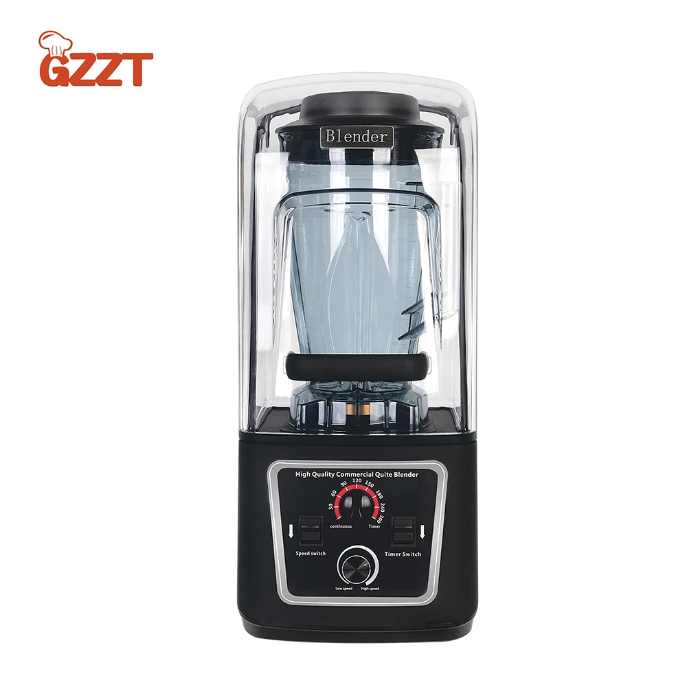 GZZT 5L Grain Blender Soundproof Soy Milk Maker 2200W Corn Bisque Mixer Pumpkin Soup Mixing Machine Commercial Kitchen Equipment gzzt 5l grain blender soundproof soy milk maker 2200w corn bisque mixer pumpkin soup mixing machine commercial kitchen equipment