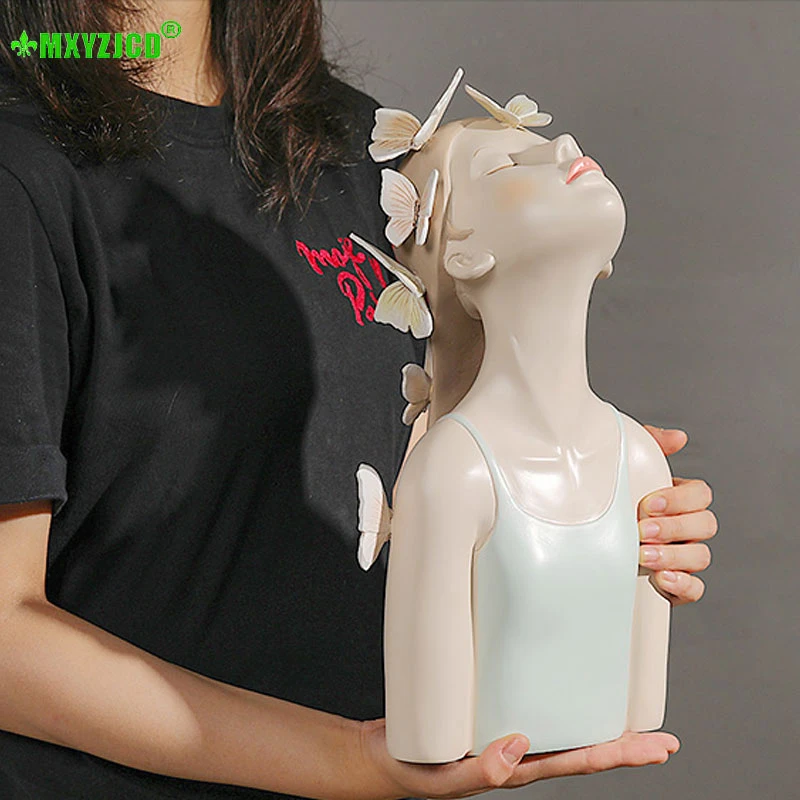 Керамические украшения для девочек, скульптура бабочки, настольные поделки, персонажи, статуя для девушек, украшение для комнаты, аксессуары