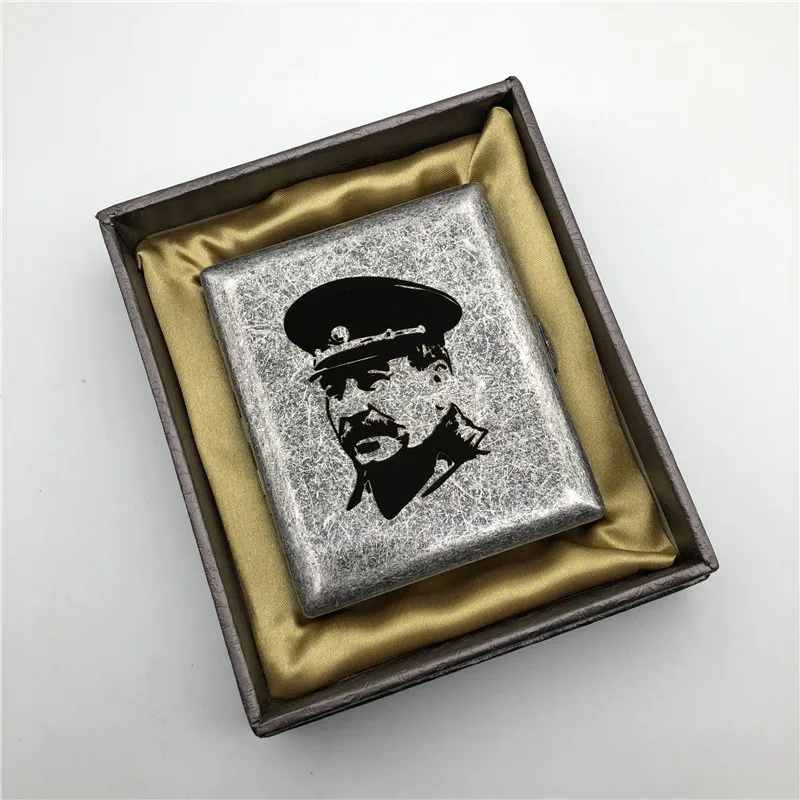 Новое поступление, медный портсигар Джозефа Сталина, старое серебро, цветные портсигар, держатели для курения, мужской подарок с подарочными коробками, Сталин