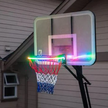

Hoop Light Solar LED Sensor Light Lit Basketball Rim Night Shooting Accessories Supplies for Kids Game Children Outdoor Toys