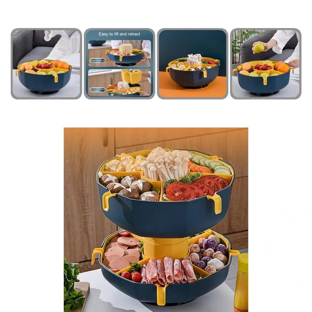 Rotating Hot Pot Multi Grid Vegetable Platter Fruit Platter - China  Colander and Strainer price