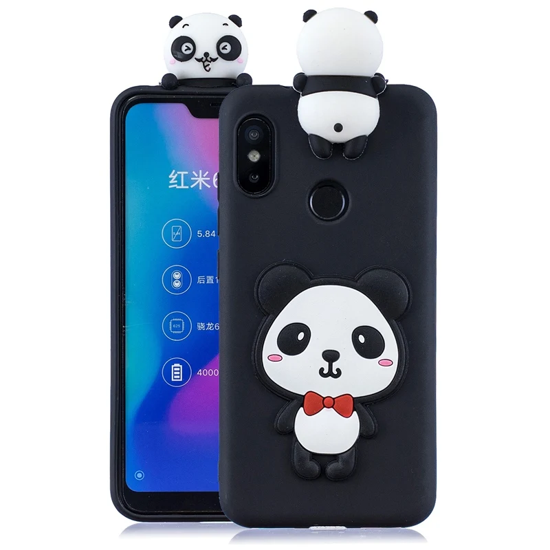 red bow panda Чехол с изображением единорога для Xiaomi Redmi Note 7, чехол-игрушка, силиконовый чехол для Xiaomi Redmi 7A 8A 8 Redmi Note 8, чехол Note 8 K20 Pro - Цвет: red bow panda