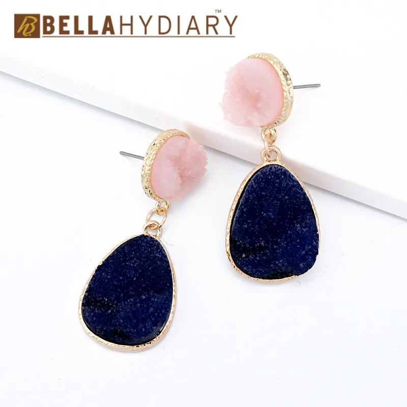 druzy earrings jewelry Ohrringe bijoux earings earring earing pendientes brinco big earrings vintage jewelry wedding earrings geometric earrings long earrings gifts for women resin earrings korean earrings (7)