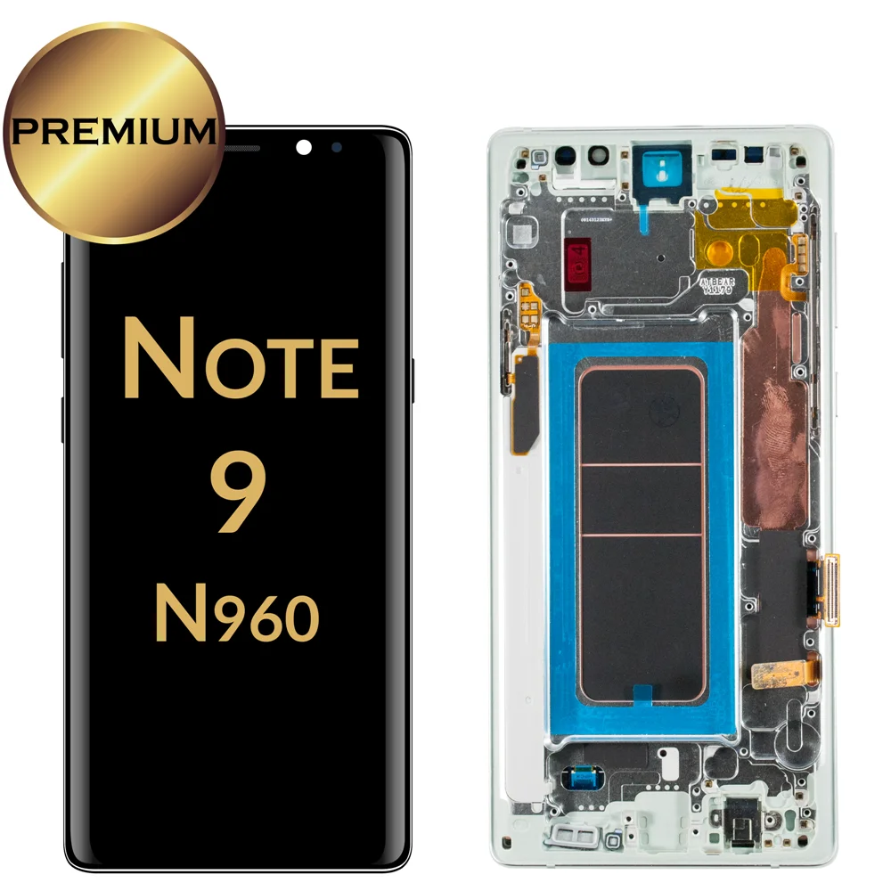 Супер AMOLED 6,4 ''lcd с рамкой для SAMSUNG GALAXY Note9 N960F lcd дисплей кодирующий преобразователь сенсорного экрана в сборе с рамкой