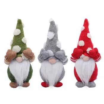 

Christmas Handmade Swedish Gnome Doll Ornaments Standing Figurine Toys Xmas Gift K1MF
