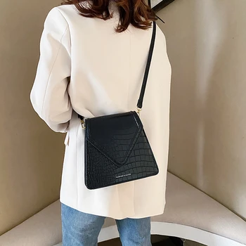 

Fashion New Shoulder Crossbody Bags For Women 2020 Stone Pattern Leather Messenger Bag Small Luxury Lady Clutch Evening Bags