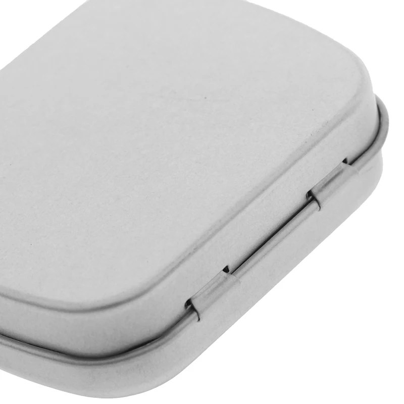 Portable Silver Metal Rectangle Pill Box Case Drug Holder Medicine Tablet Capsule Box Container Storage Travel