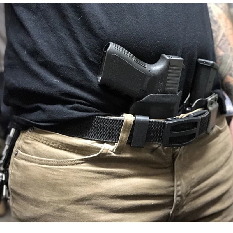Охотничий IWB Kydex кобура для скрытого ношения, кобура для пистолета Glock 43 43X внутри пояса, чехол для пистолета, сумка для аксессуаров