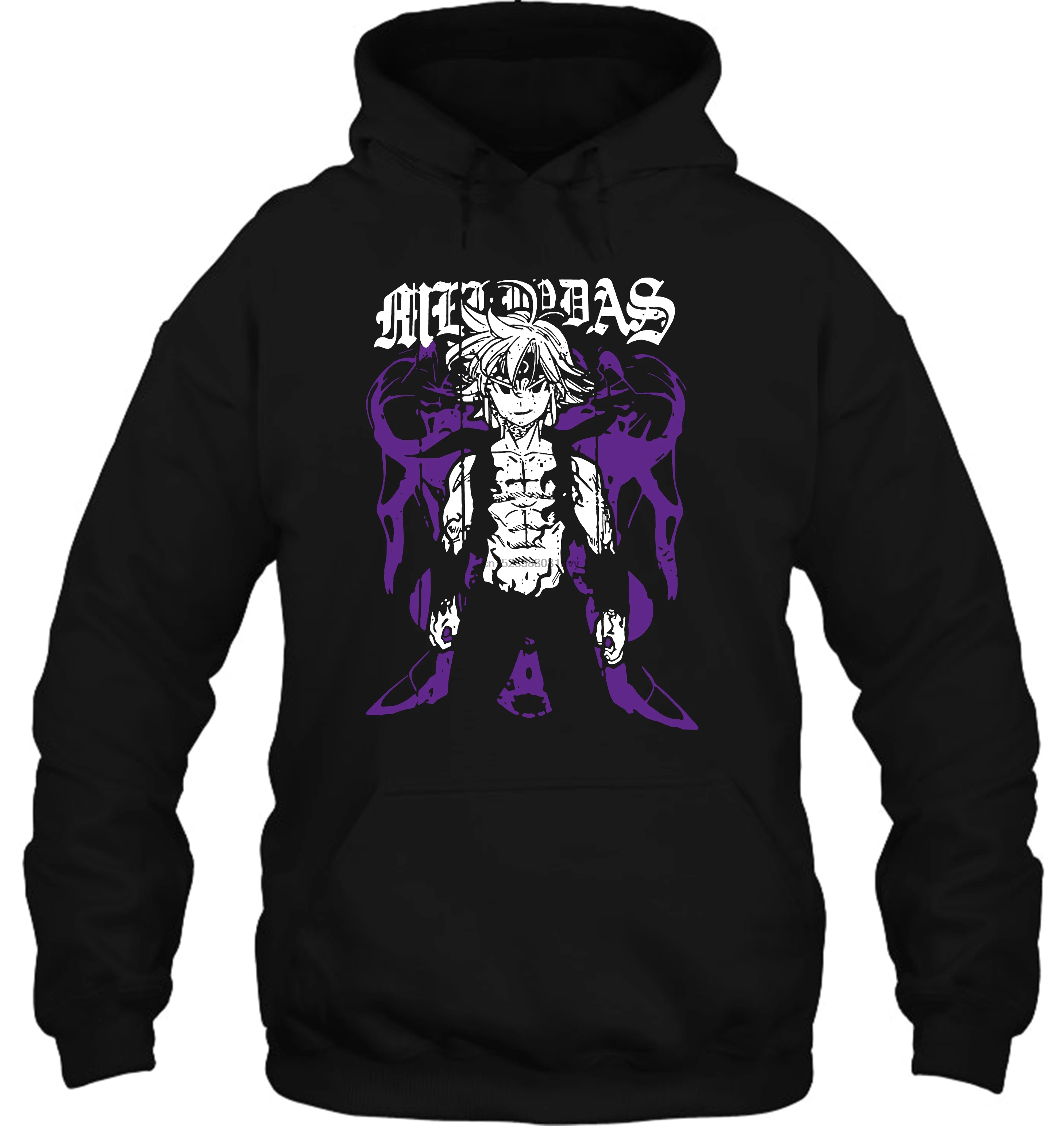 Мужская толстовка с капюшоном, новинка, SEVEN DEADLY SINS, MELIODAS, драконы, SIN OF USA, размеры EM1, женская уличная одежда