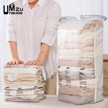 진공 밀폐 가방 이불 옷 스웨터 베개 옷장, 공기 압축 대형 보관 파우치, 공간 절약 팩 정리함, 2 개