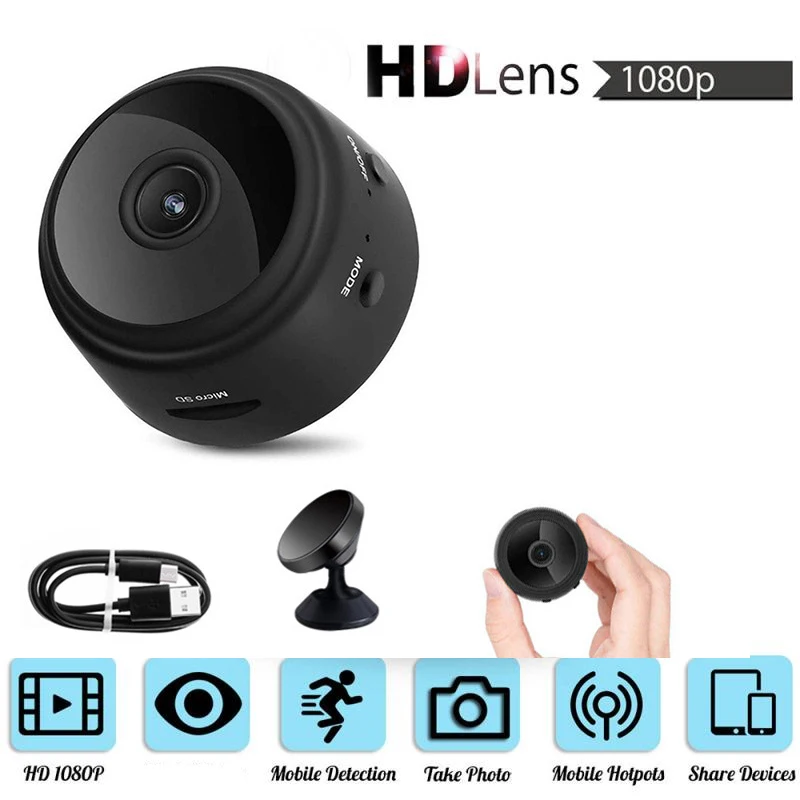 Беспроводная мини-камера видеонаблюдения 1080P A9 Wi-Fi | Автомобили и мотоциклы