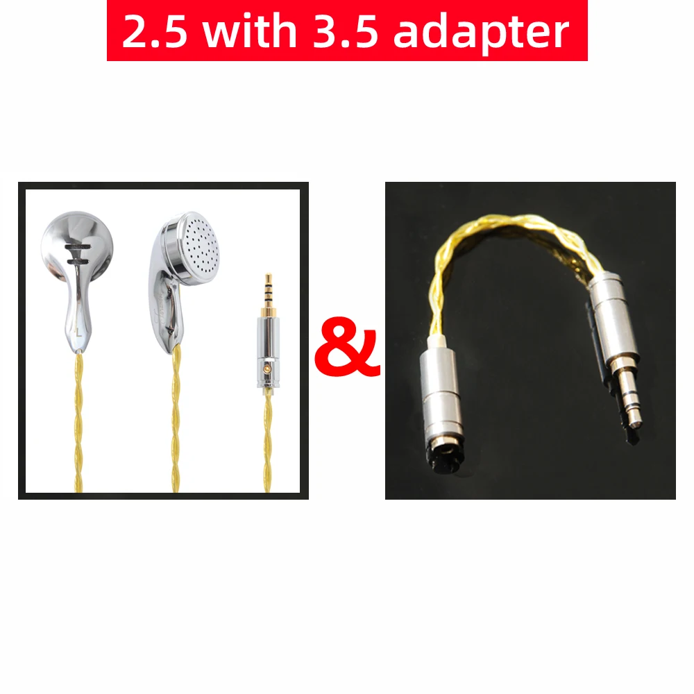 2.5 with 3.5 adapter DQSM Турандот флагманский вкладыши HIFI Металл 5 осей CNC наушники 13,5 мм N52 CNT динамический PK2 ST-10 RW-1000 PK 2,5 мм 4,4 сбалансированный - Цвет: 2.5 with 3.5 adapter