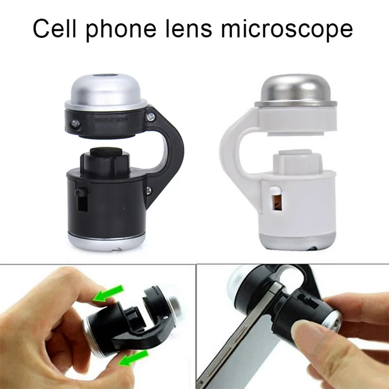 

Mobile Phone Microscope Telescope Camera Clip Lens 30x Zoom LED Light Photography OUJ99