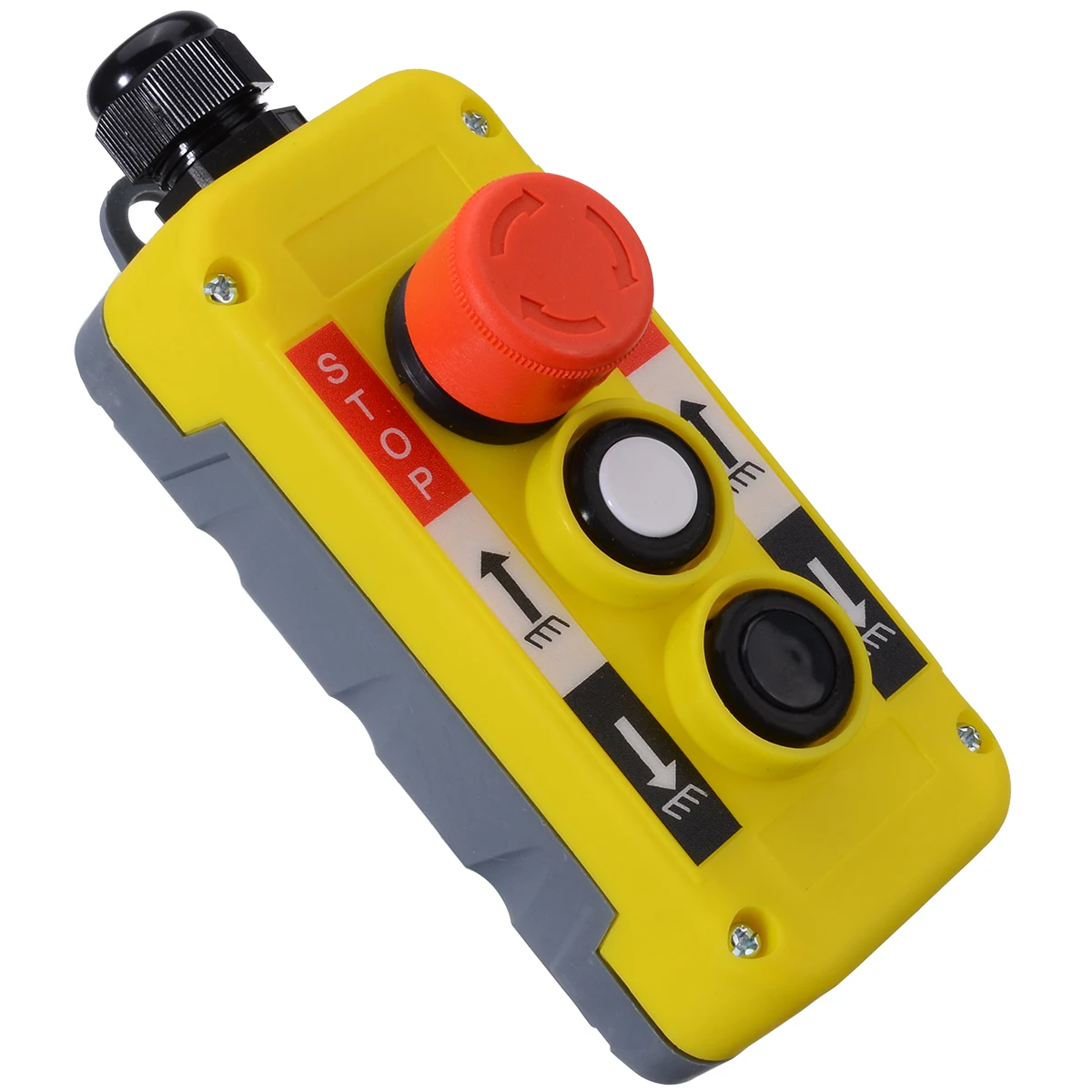 

Yellow Push Button Switch Emergency Stop for Hoist Crane Pendant Control Station Remote Control Push Button Switch 46*60*165mm