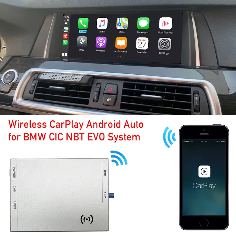 CarPlay integration box M5 F10 2013-2016 with NBT system wireless apple iphone carplay adapter android auto interface dongle ios |
