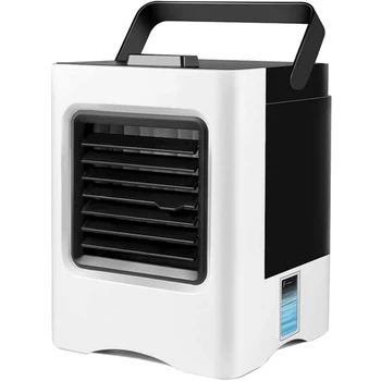 

Air Conditioner Fan, 4 In 1 Small Personal Usb Air Cooler Mini Air Purifier Humidifier With Led Lights, Air Cooler Desk Fan Cool