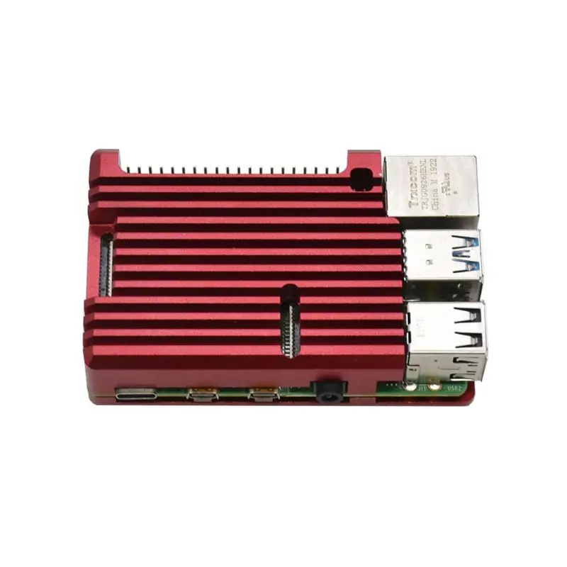Алюминиевый сплав чехол металлический корпус Корпус для Raspberry Pi 4 Модель B доска H37B