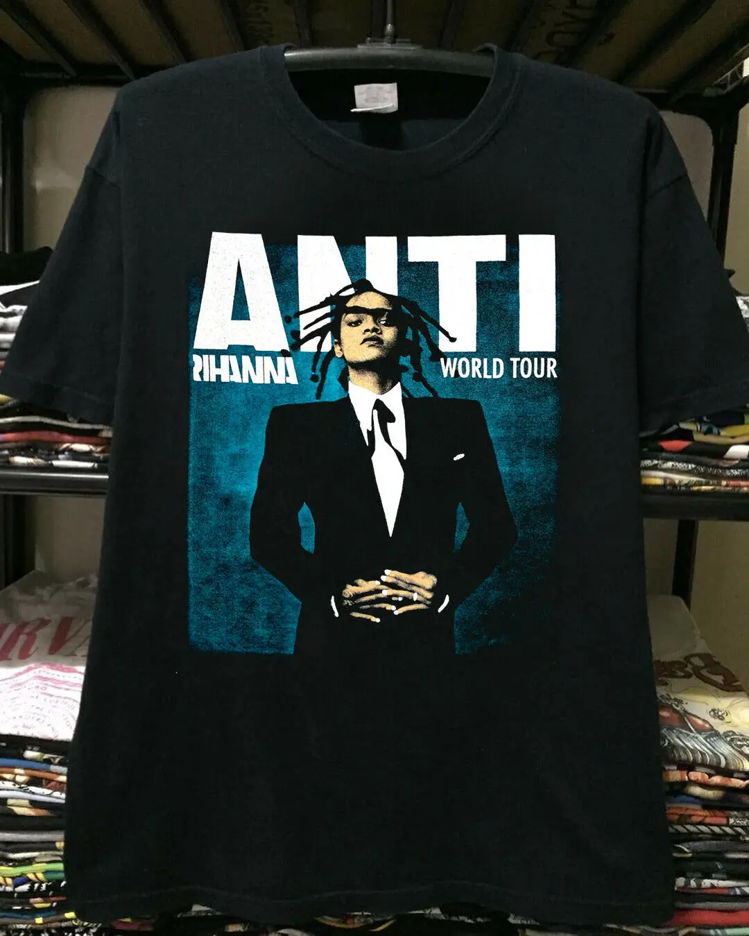 Новинка-RARE-Rihanna-world tour 2016-черная футболка-Limited edition-ASIAsz Повседневная футболка