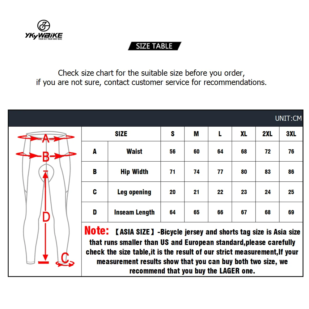 YKYWBIKE Summer Black Cycling Pants Long Cycling Trousers MTB Bike Tights Bicycle Racing Trousers Sport Clothing Gym Clothes