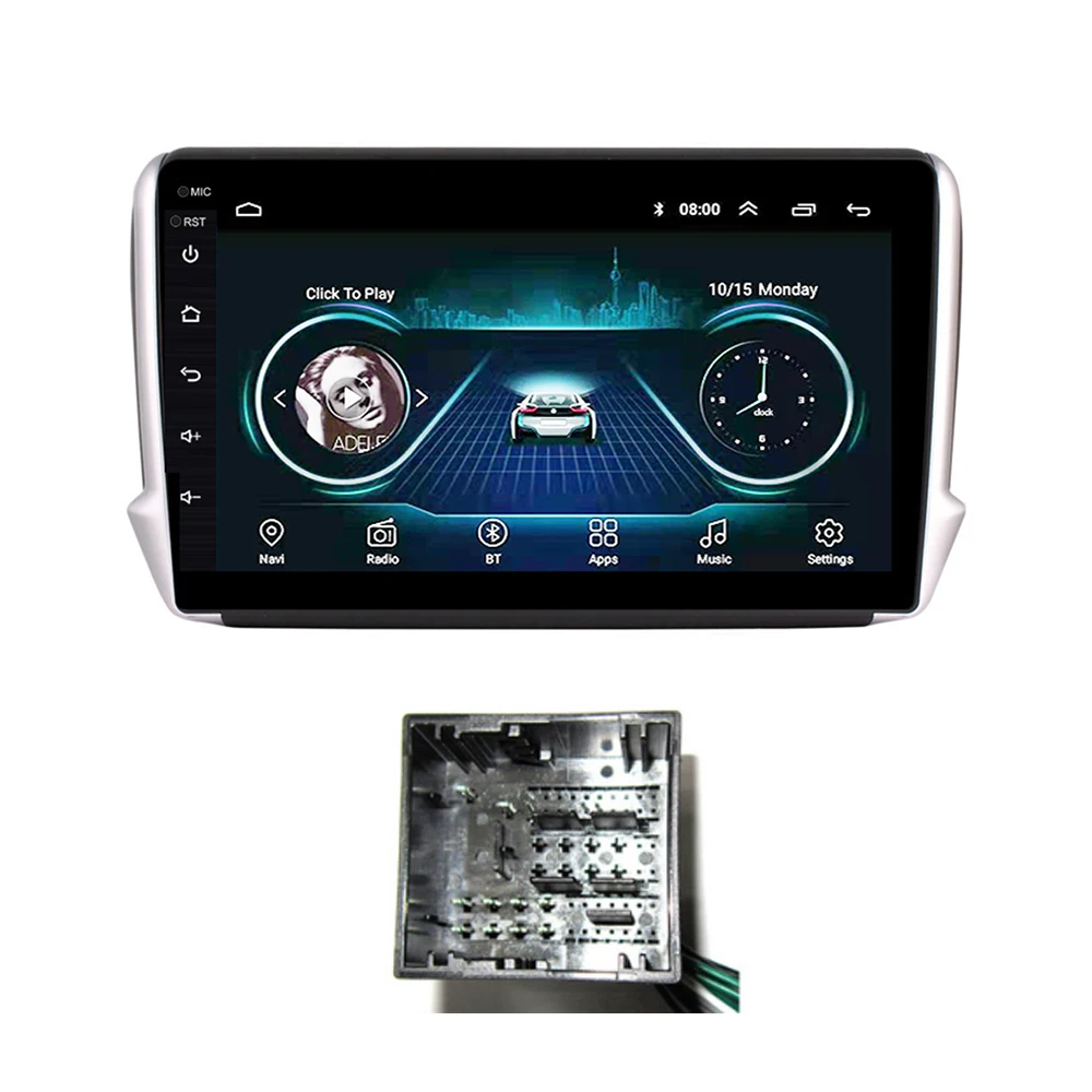 Option 2 Автомагнитола для peugeot 2008 208 мультимедийная система gps Navi головное устройство Android 8,1 1" USB Carplay wifi BT - Цвет: Option 2