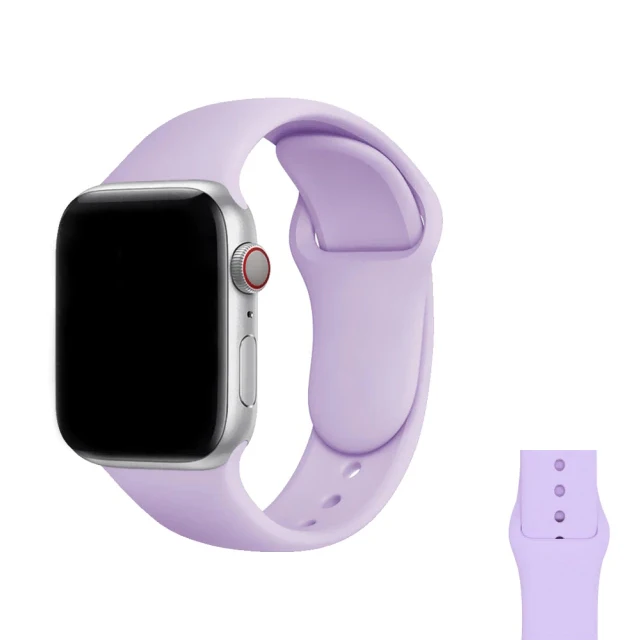 Silicone Strap For Apple Watch Band  7 41mm/45mm Series 6 SE 5 4 42mm/44mm Rubber Wristband iWatch 3 2 1 38/40mm Smart Bracelet 7