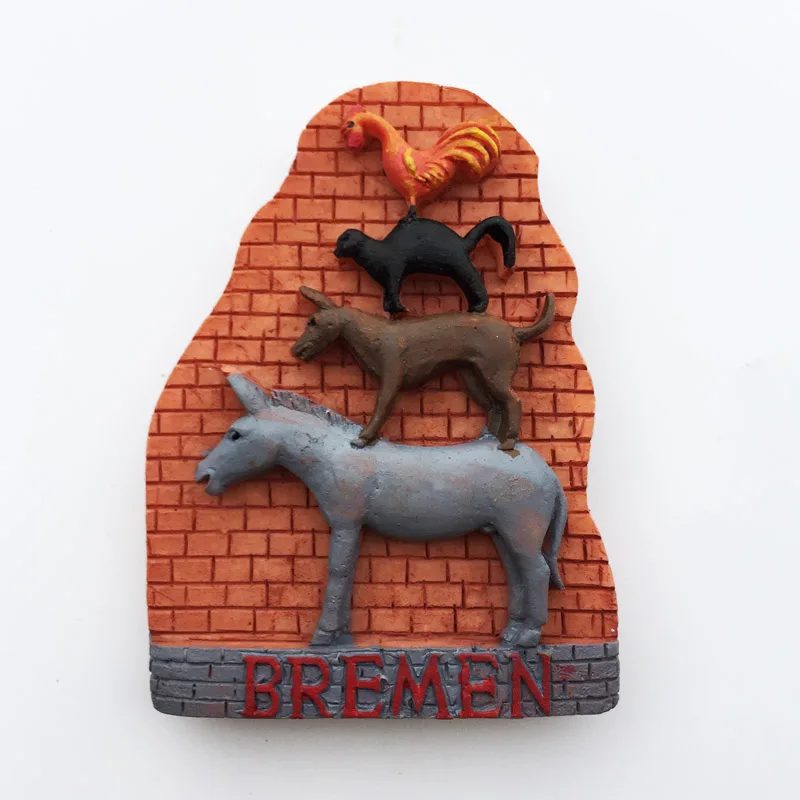 3D резиновые магниты на холодильник Bremen, Германия город путешествия сувениры холодильники магнитные наклейки подарочные украшения для дома
