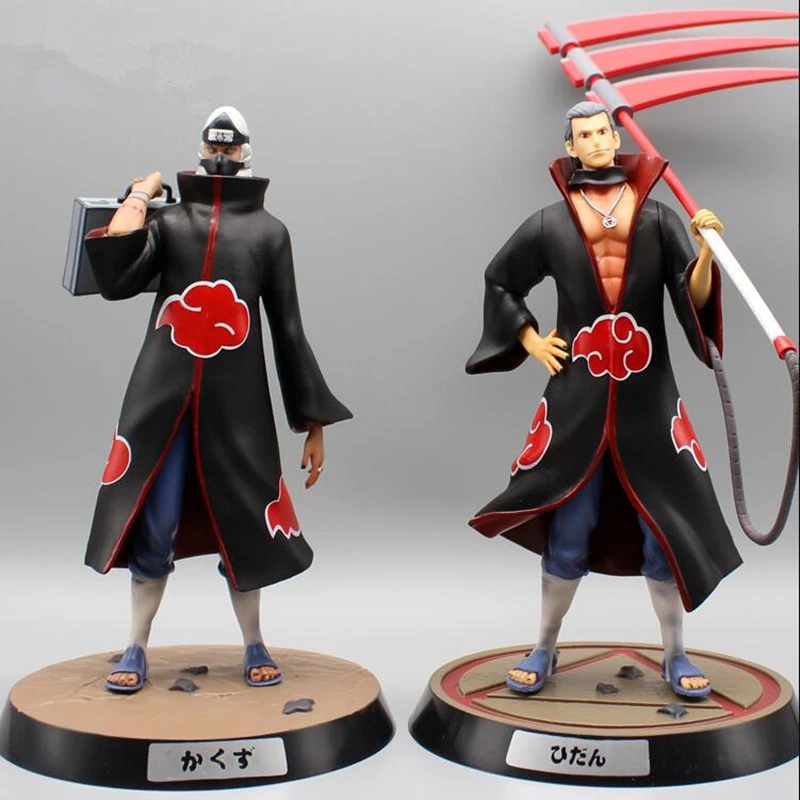 Naruto Hidan Kakuzu Statue Pvc Action Figures Naruto Shippuden Anime Akatsuki Hidan Kakuzu Team Figurine Toy 260mm Action Figures Aliexpress