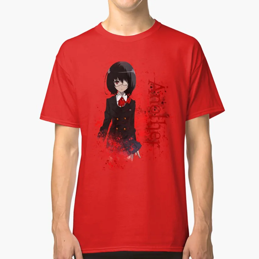 Футболка с рисунком аниме «angre negro blood Animal Mei Misaki mei misaki japones» - Цвет: Красный