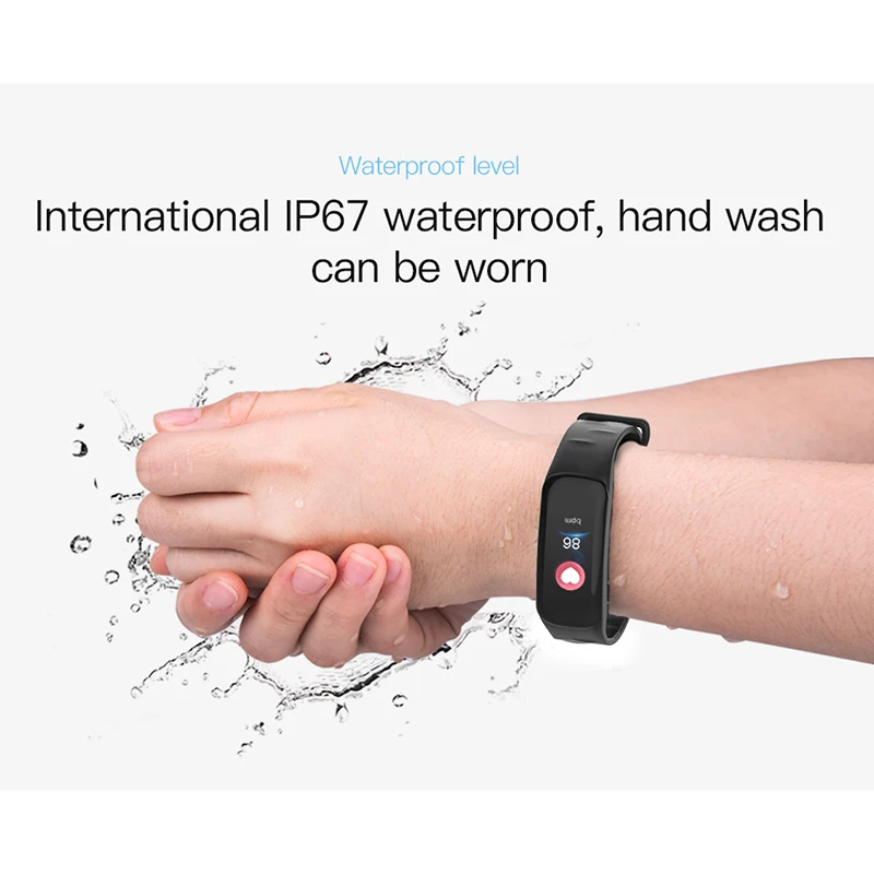 C1 VS C1 Plus умный Браслет фитнес-трекер Водонепроницаемый Монитор Сердечного Ритма Смарт-браслет кровяного давления часы
