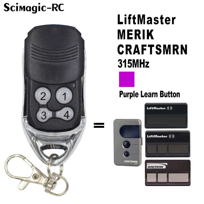 LiftMaster Button Car Garage Door Opener Remote Control 315/433MHz 