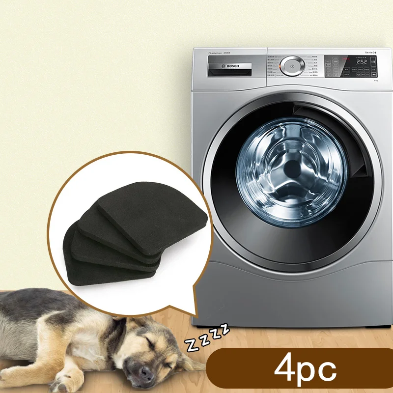 4pcs Black Rubber washing machine foot anti vibration pad Non-slip Refrigerator furniture chair bumper feet mats floor protector