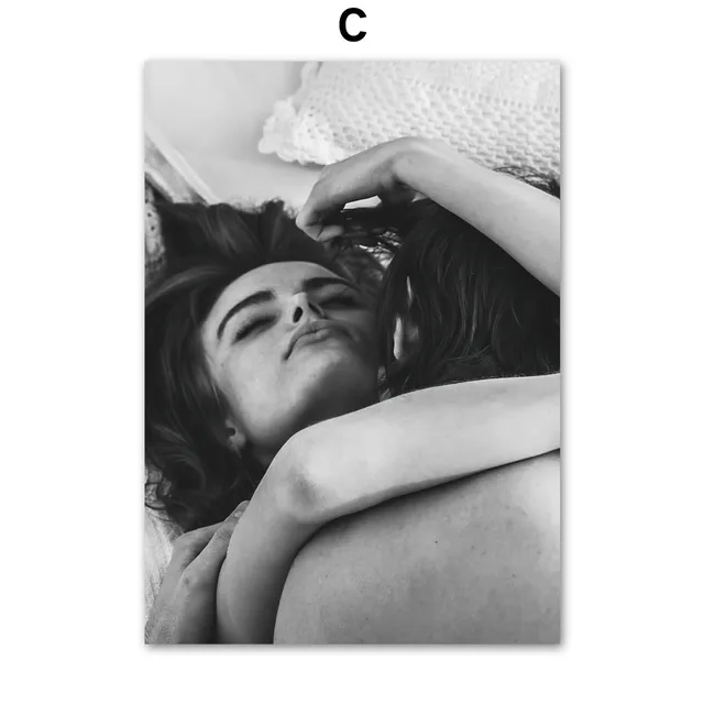 Couple Body Silhouette Hand Window Picture Wall Sticker Nordic Poster Wall Art Print Canvas Painting Decoration Picture Wall Art 3