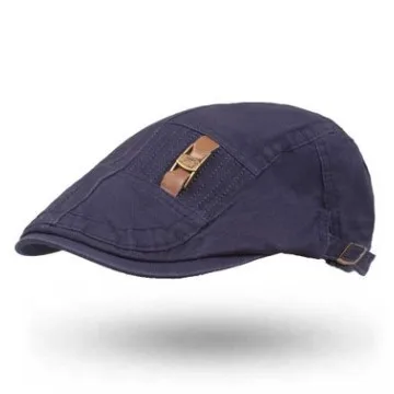 navy blue XdanqinX Snapback шляпа для взрослых мужские хлопковые береты регулируемый размер Индивидуальность Мода Винтаж Спортивная Кепка для мужчин новинка папа шляпа - Цвет: navy blue