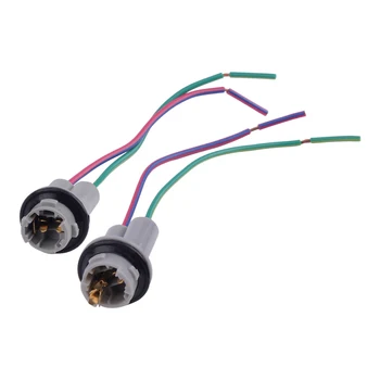 

12V 13.5cm 2pcs 912 920 921 T15 W16W Nylon Base Socket Wiring Harness Holder Connector Pigtail Adapter Fit for Most of Cars