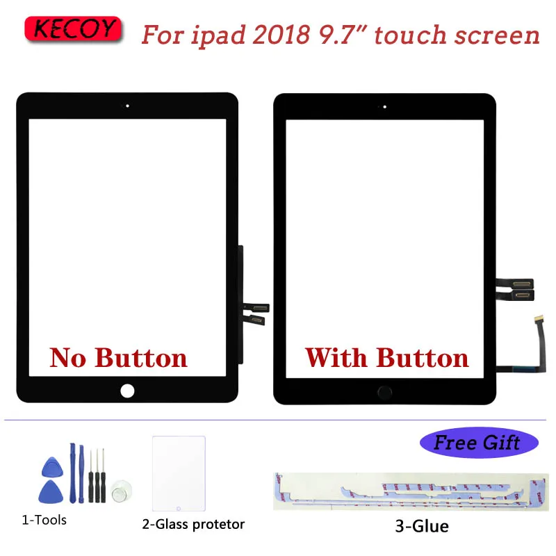 Panel de pantalla táctil con Sensor digitalizador de vidrio, herramientas, 6. ª generación, A1893, A1954, nueva, 1 Uds., versión 9,7, 2018