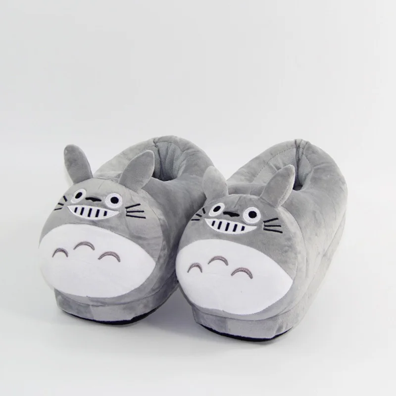 28cm Anime mi vecino Totoro Zapatillas de felpa suave Peluche de zapatos de Interior de invierno para mujer y hombre