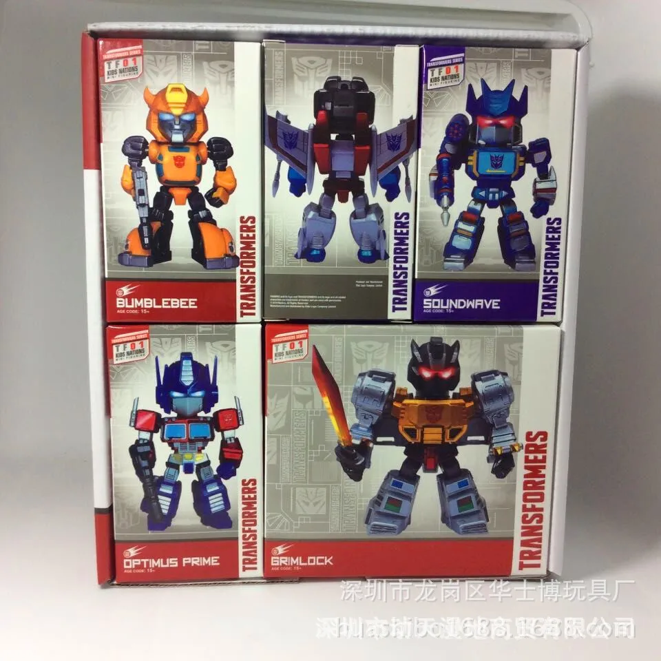 Dynamic tian man to Variable X Jingang Cute Robot Luminescent Garage Kit Decoration Model